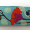 Ribbon - Turquoise Ground Poppies