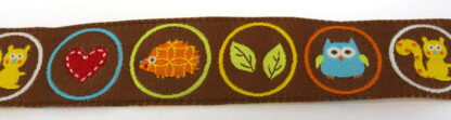 Ribbon - Brown Ground Woodland Creatures