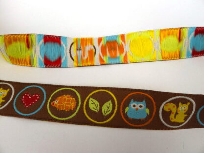 Ribbon - Brown Ground Woodland Creatures