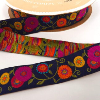 Ribbon - Purple Ground Floral