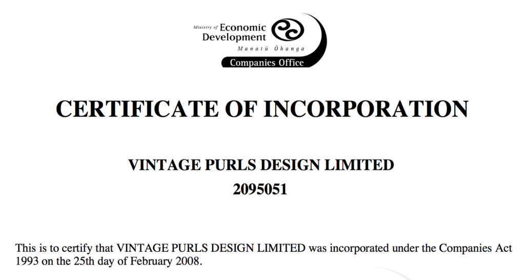 Certificate of Incorporation