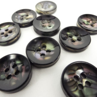 Button - Black Paua 15mm