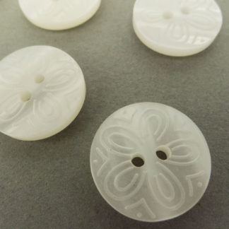 Engraved Flower Button