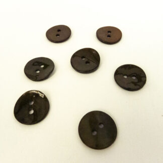 Dark Brown Shell Buttons 15mm