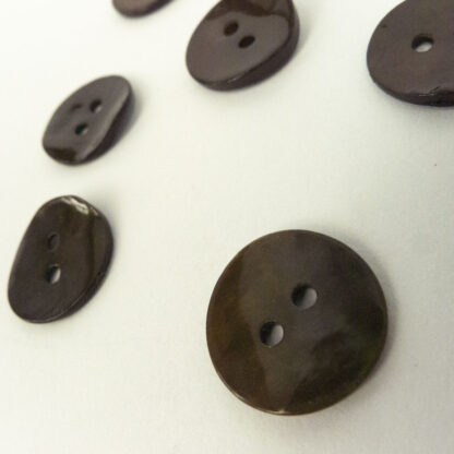 Dark Brown Shell Buttons 15mm