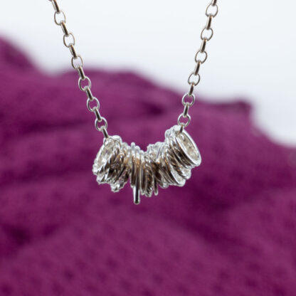 Frances Stachl Solid Silver Stitch Markers on Chain