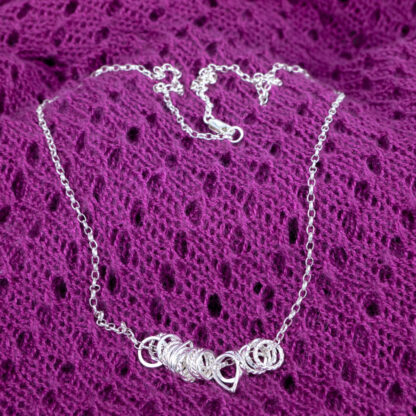 Frances Stachl Solid Silver Stitch Markers on Chain