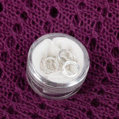 Frances Stachl Solid Silver Stitch Markers in case