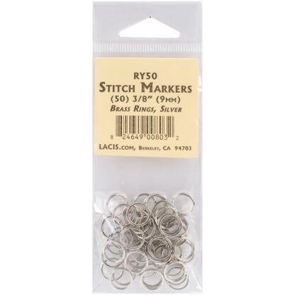 Lacis metal ring stitch markers.